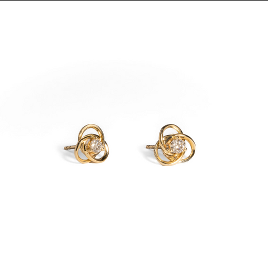 Trinity circle Diamond Earing Stud