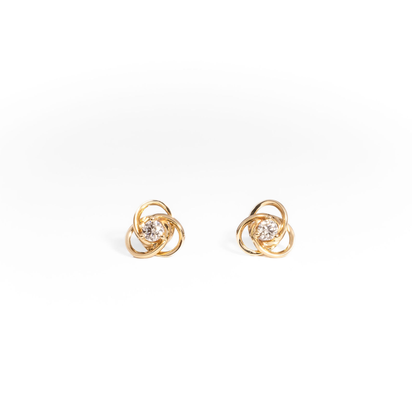 Trinity circle Diamond Earing Stud