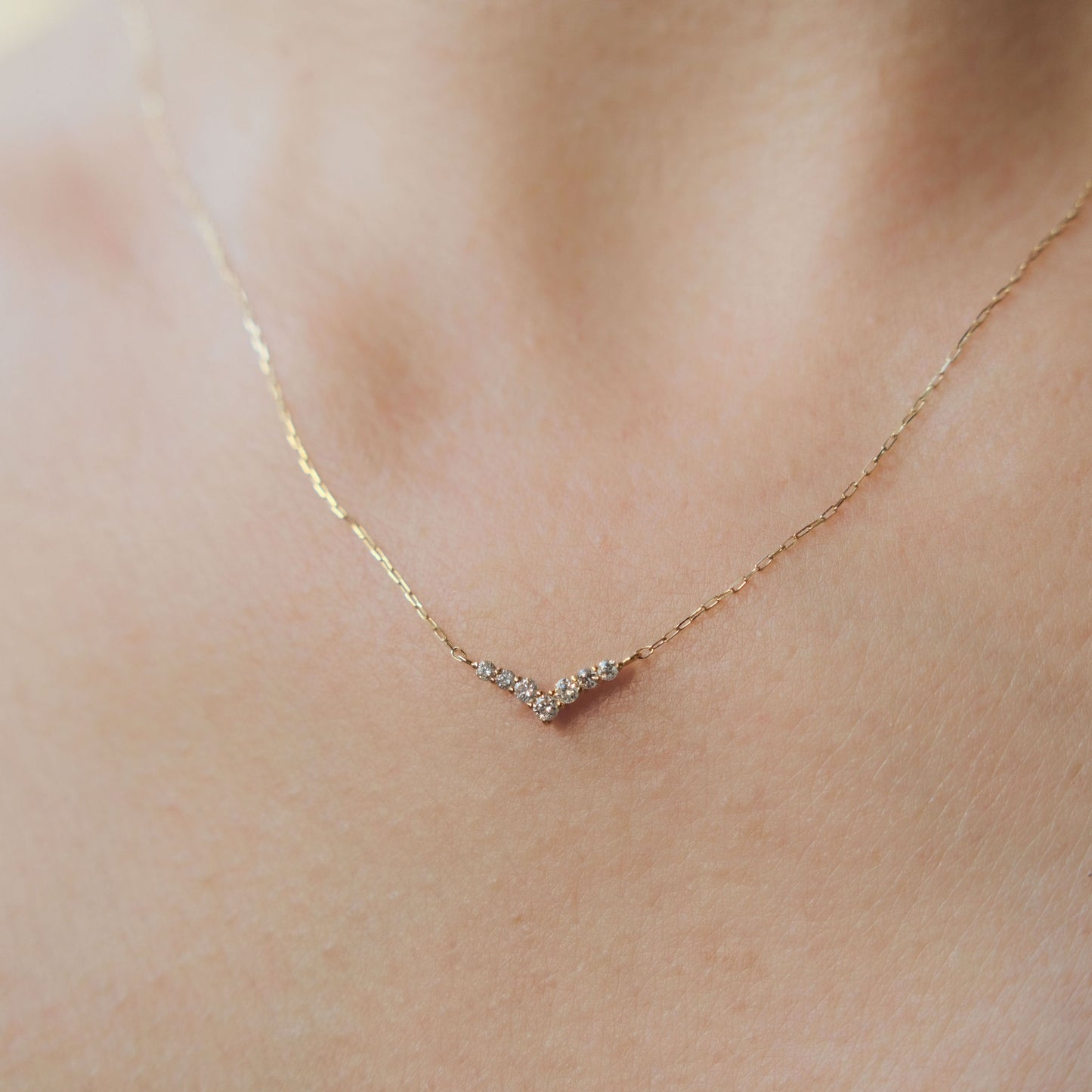 Streamline V shape Necklace 0.08ct