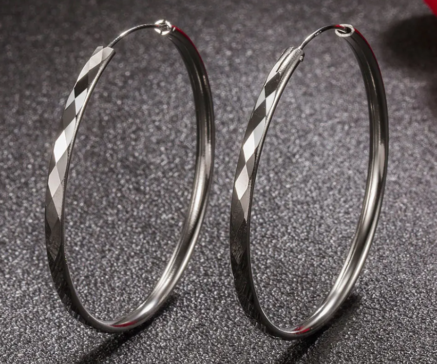 Silver Elegance Hoops 5cm